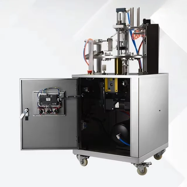 Semi Automatic Rotary Multi-station Cup Sealing Machine for Small Tea Can, Honey Jar, Plastic Container
