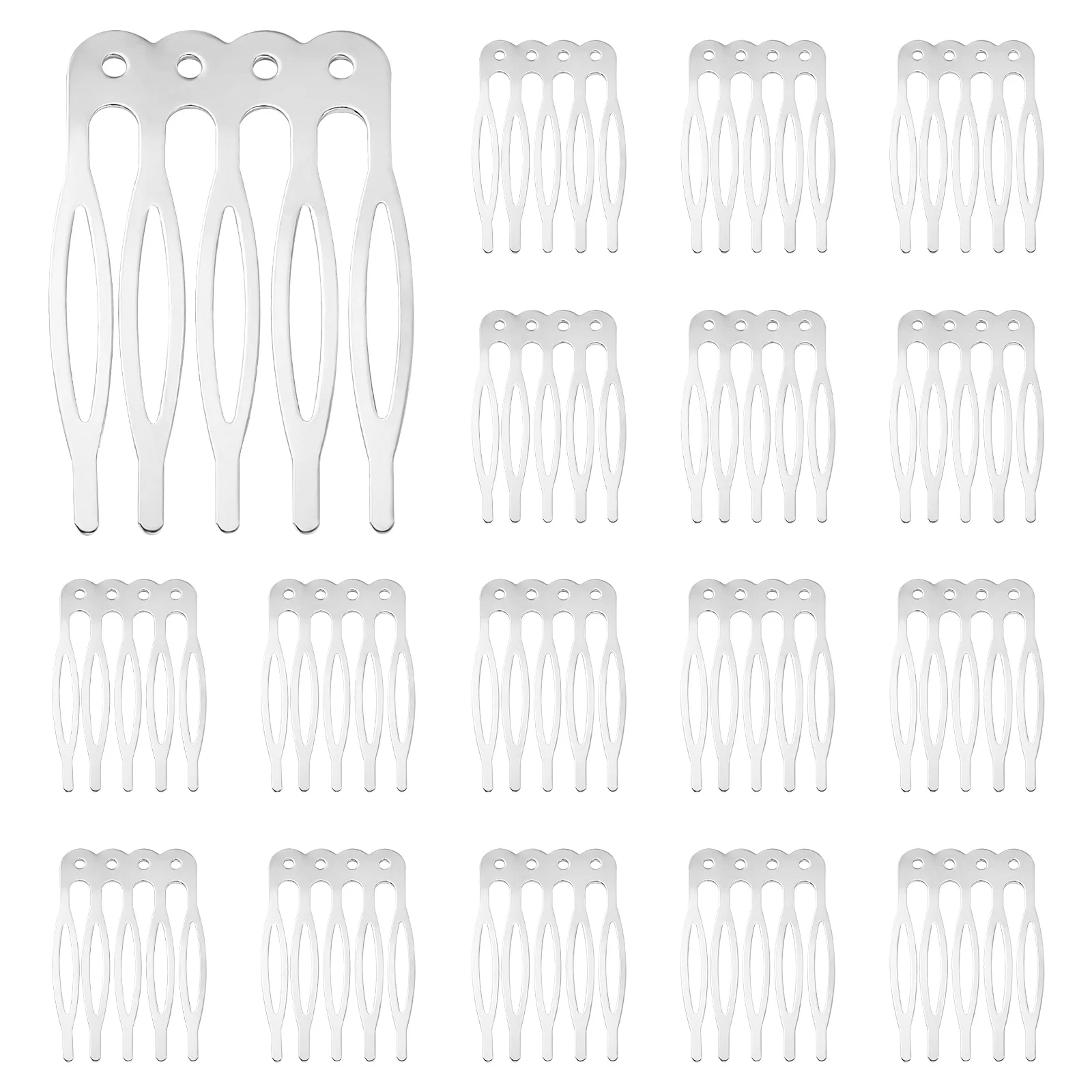 Minkissy 50pcs Five Teeth Hair Combs Tooth Tuck Combs Headwear DIY Accessories Strong Hold Hair Clips