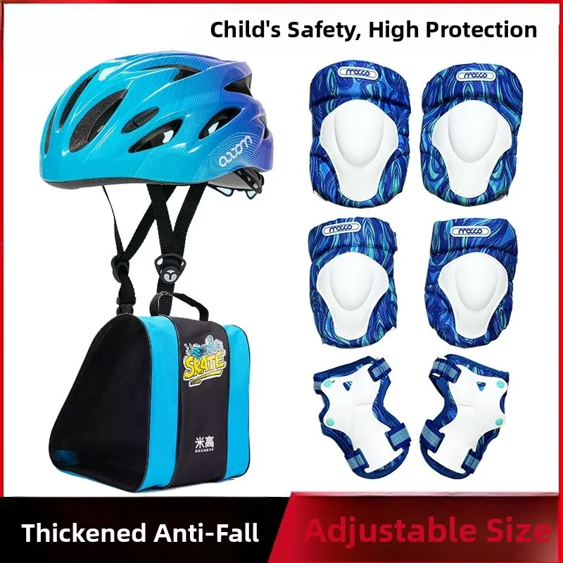 マイケル子供用スケートシューズヘルメット保護具セット自転車スケートボードアイススケートシューズスクーター肘膝パッドユニセックス