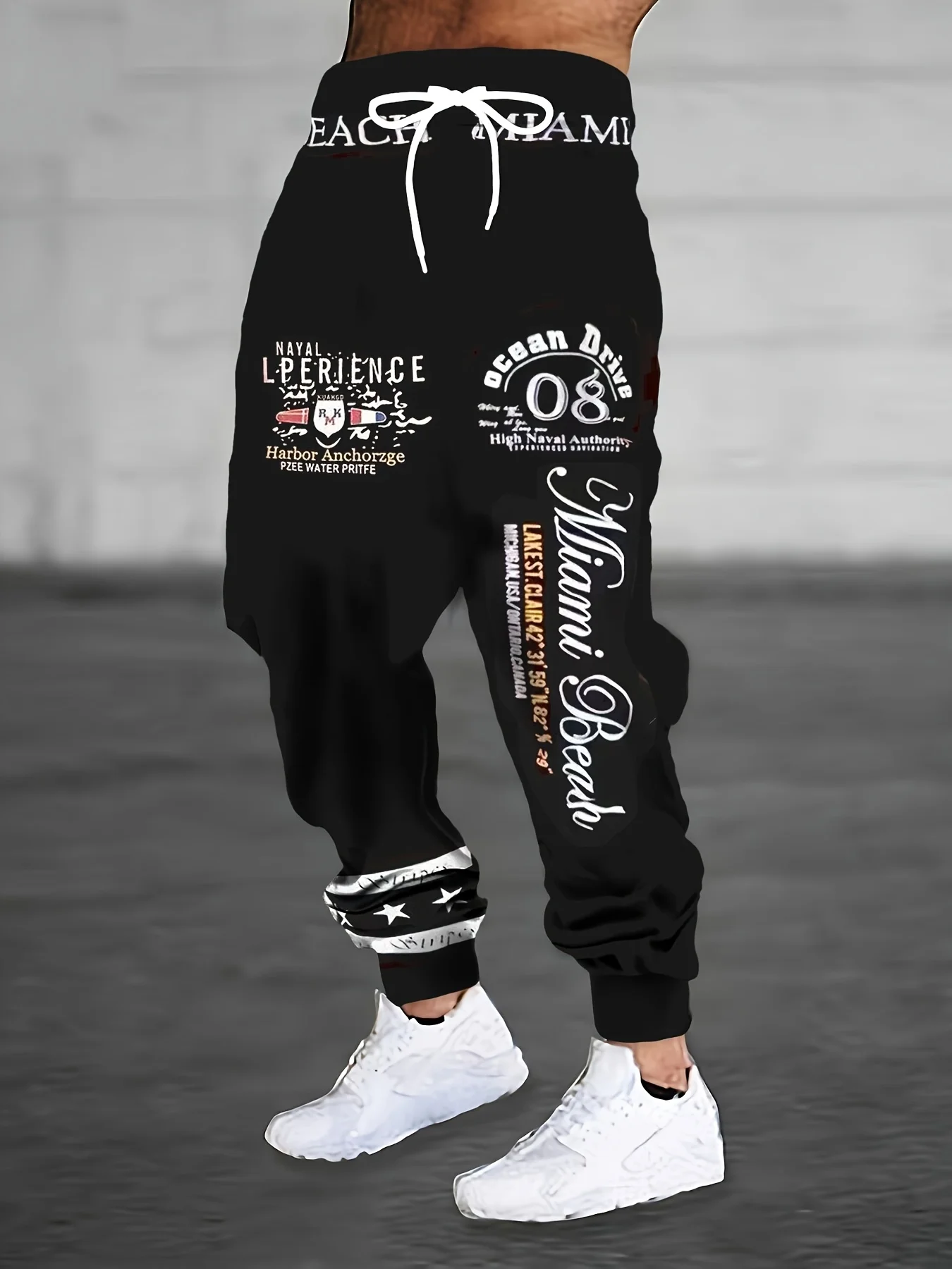 The new men's trousers for Spring and Autumn 2025 feature street casual fashionable and comfortable 3D digital pattern printing