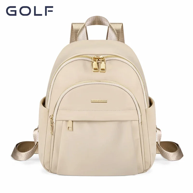 GOLF Mini Backpack Women Retro Small Travel Bag Ladies Nylon Waterproof Small Commuter Backpack Trendy Fashion Daily Female Bags