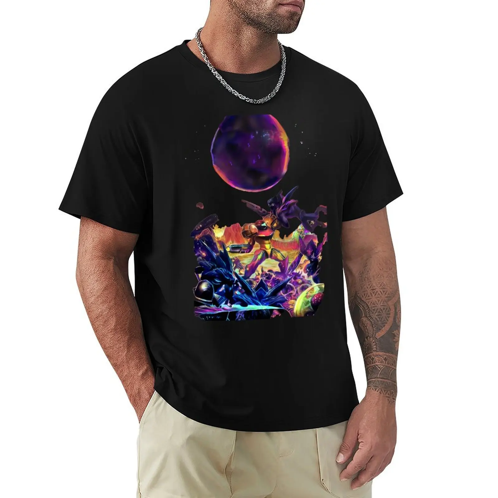 Metroid Planet T-Shirt Modern Style Print T-Shirt