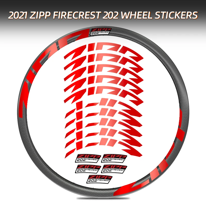 

For 2021 Zipp 202 Wheel Stickers - PVC, Custom Fit, Bicycle Accessories, MTB Accessories, Decorative, No Residue