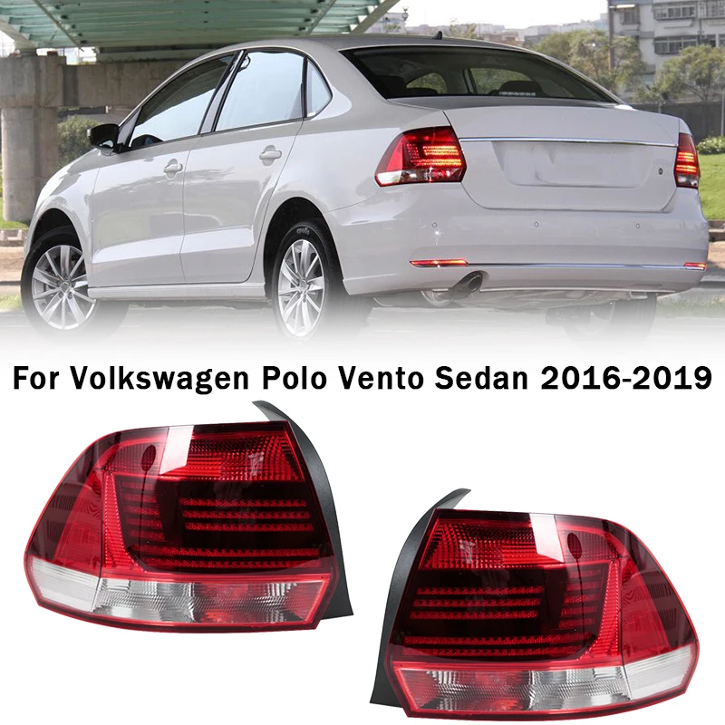 

6RU945095L 6RU945096J Задний фонарь для Volkswagen Polo Vento Sedan 2016-2019, стоп-сигнал, указатель поворота, противотуманная фара, задний габаритный фонарь