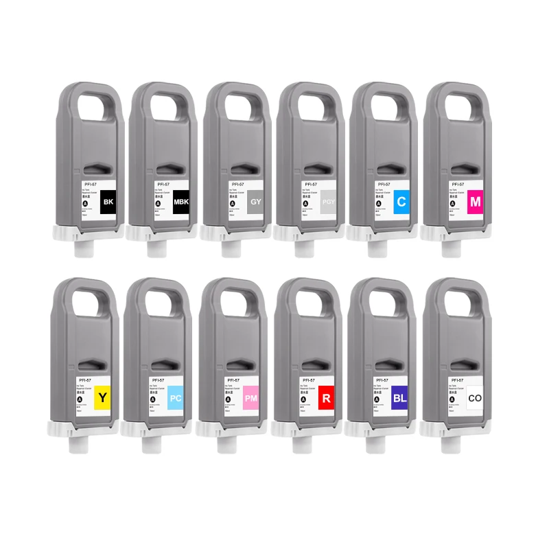 700ML PFI57 PFI-57 Pigment Ink Cartridge With Chip Compatible For Canon Pro520 Pro540 Pro540s pro560s  printer Color