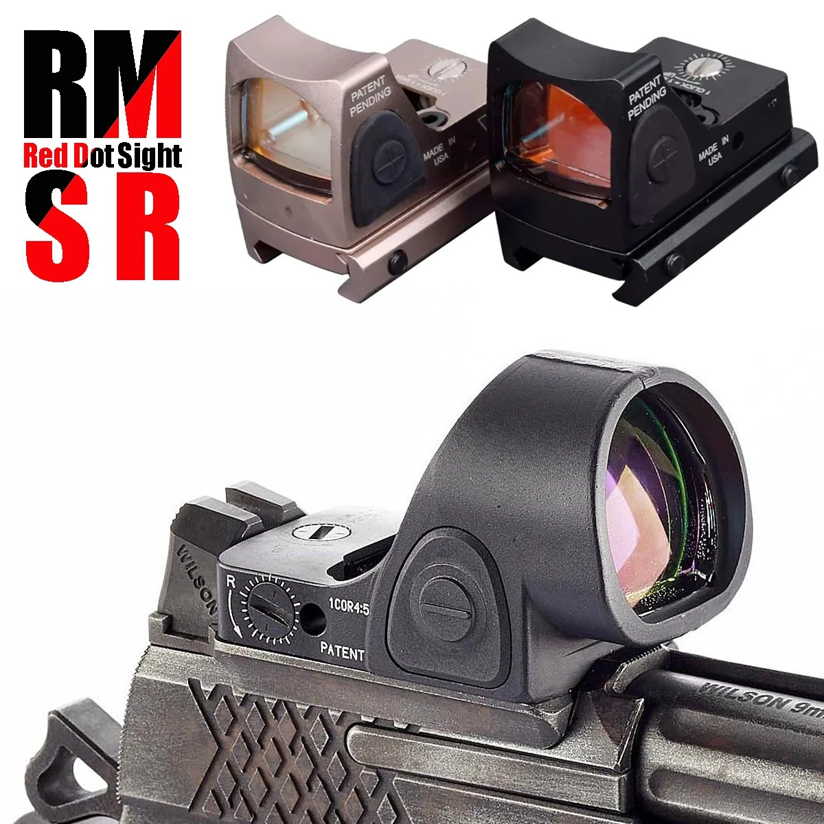 Tactical Red Dot Sight Metal Nylon SR RM RM HD RMCC Mini Adjustable Optics Sight Fit Glock 17 19 AR15 M4