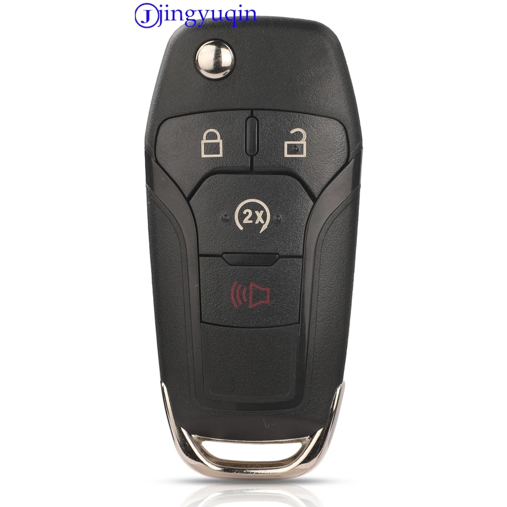 jingyuqin New Remote Car Key Shell Control For Ford Bronco F150 F250 F350 F450 F550 Ranger Key 868/902Mhz ID49Chip 3/4Buttons
