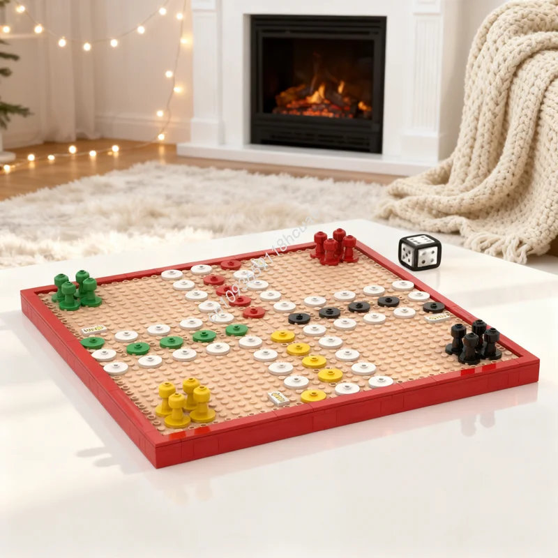 

236pcs MOC Board Game Ludo Mensch Ärgere Dich Nicht Games Model Building Blocks Toys Architecture Christmas Gifts Idea Education