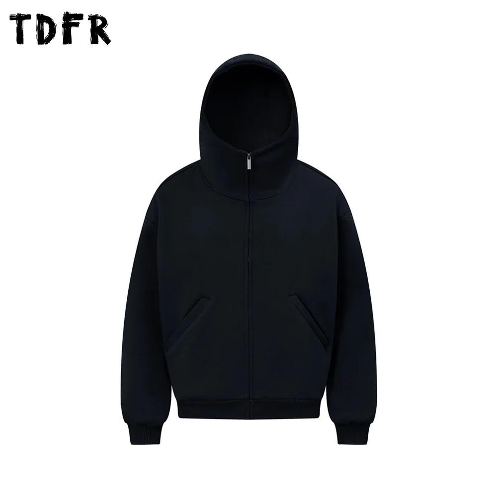 Simple Letter Embroidery Hooded Sweatshirts Mens Spring Streetwear Drop Shoulder Long Sleeve Loose Hoodies Men