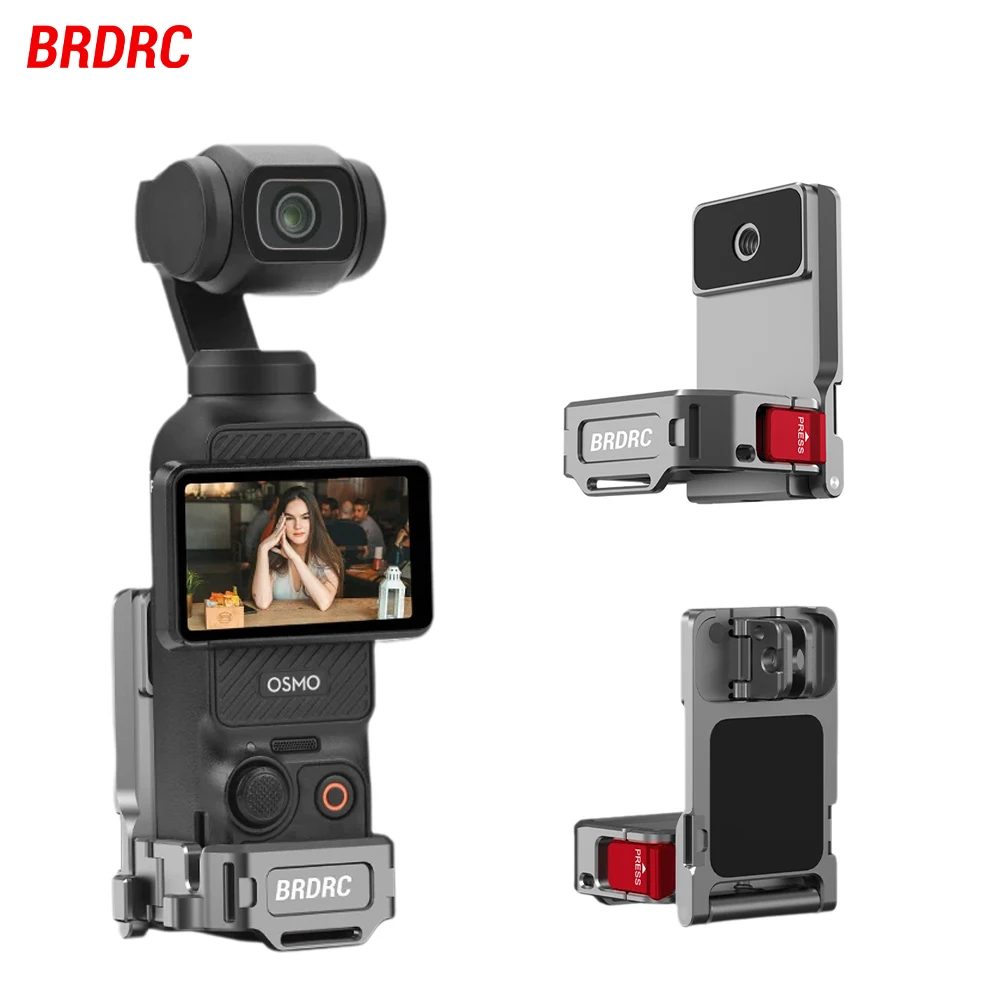 Magnetyczny uchwyt BRDRC do DJI OSMO Pocket 3/Pocket 4, adapter szybkiego montażu, podstawka, uchwyt biurkowy, akcesoria do kamery