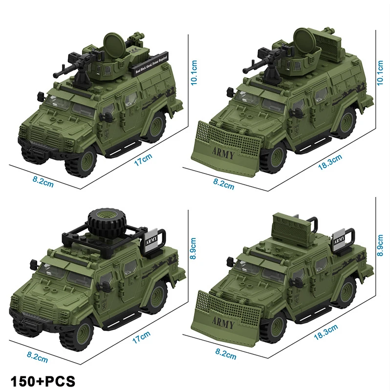 بوليمورفك لتقوم بها بنفسك العسكرية TBS مقاومة للانفجار SWAT نموذج مركبة اللبنات مجموعة تجميع الطوب سيارة مدرعة الاطفال اللعب هدية