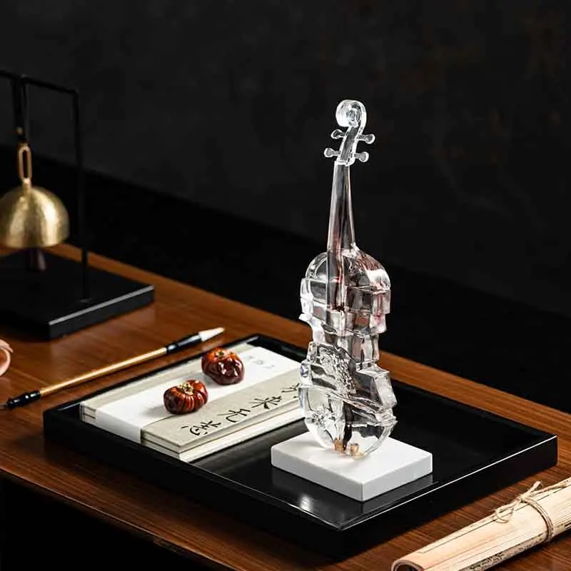 Violin Crafts Ornaments,Creative Resin Sculpture,Artworks Statues,Office Desktop Decoration,Luxury Art Gift,Nordic Home Decor