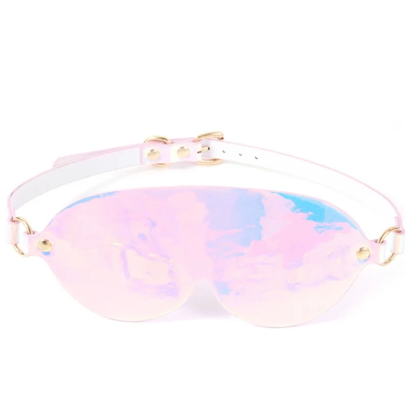 Ensemble de couvre-chef de Cosplay en cuir scintillant, Costumes Sexy, bandeau ras du cou, masque pour adultes hommes/femmes, jeu de rôle, fête, 5 pièces/ensemble