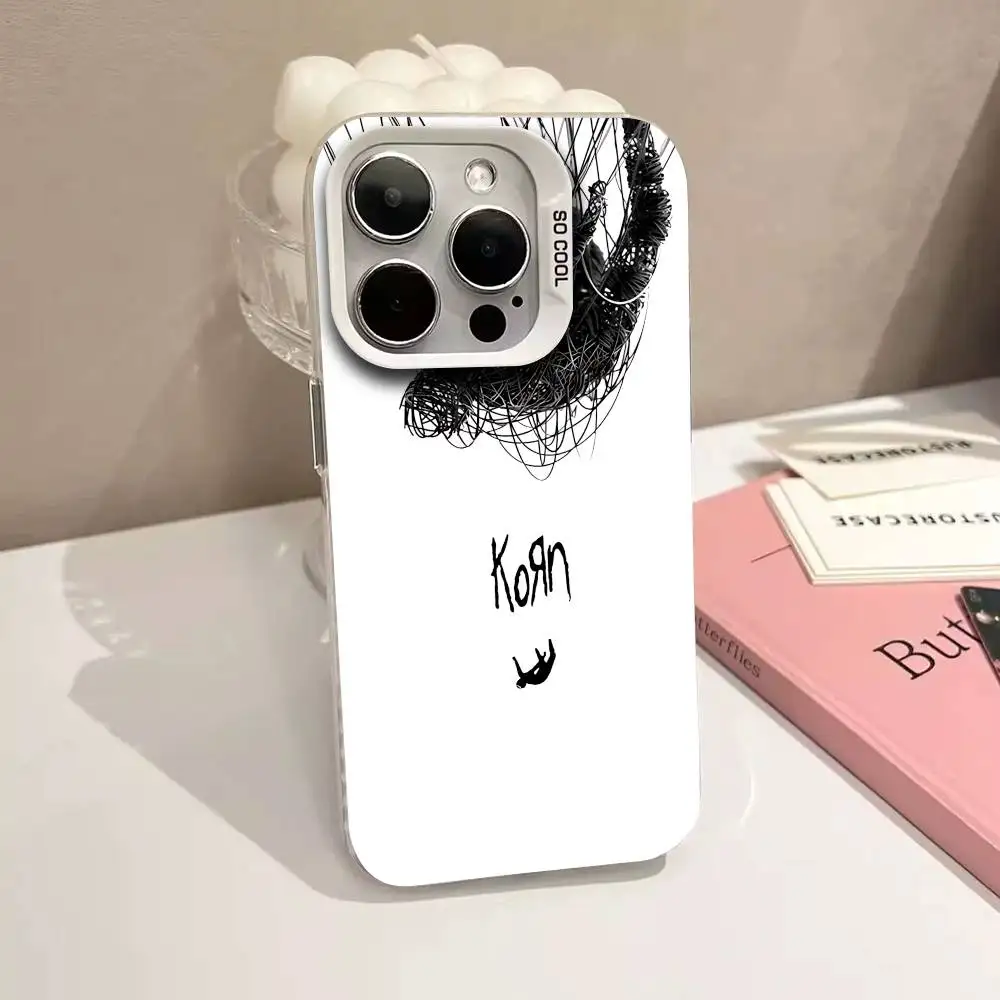 K-Korn Rock Band Matte So Cool Lens Bumper Printed Cover For iPhone 17 16 11 12 13 14 15 Pro ProMax Plus Mini