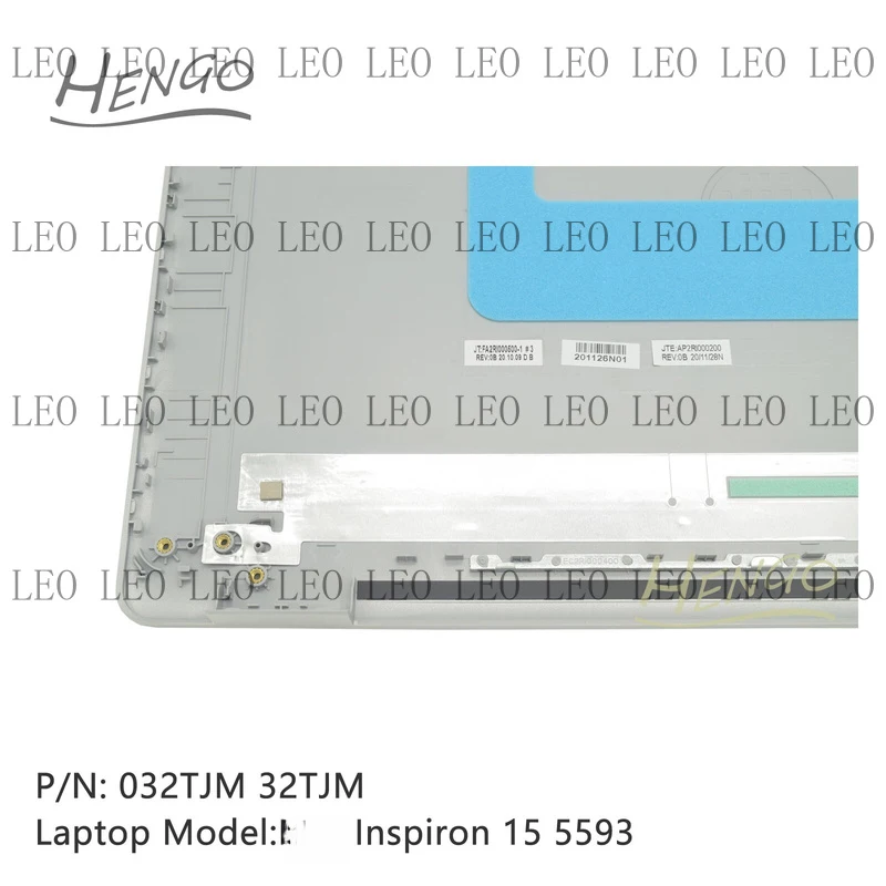 TT  New For Dell Inspiron 15 5000 5593 LCD Back Cover Top Case Silver 032TJM 32TJM