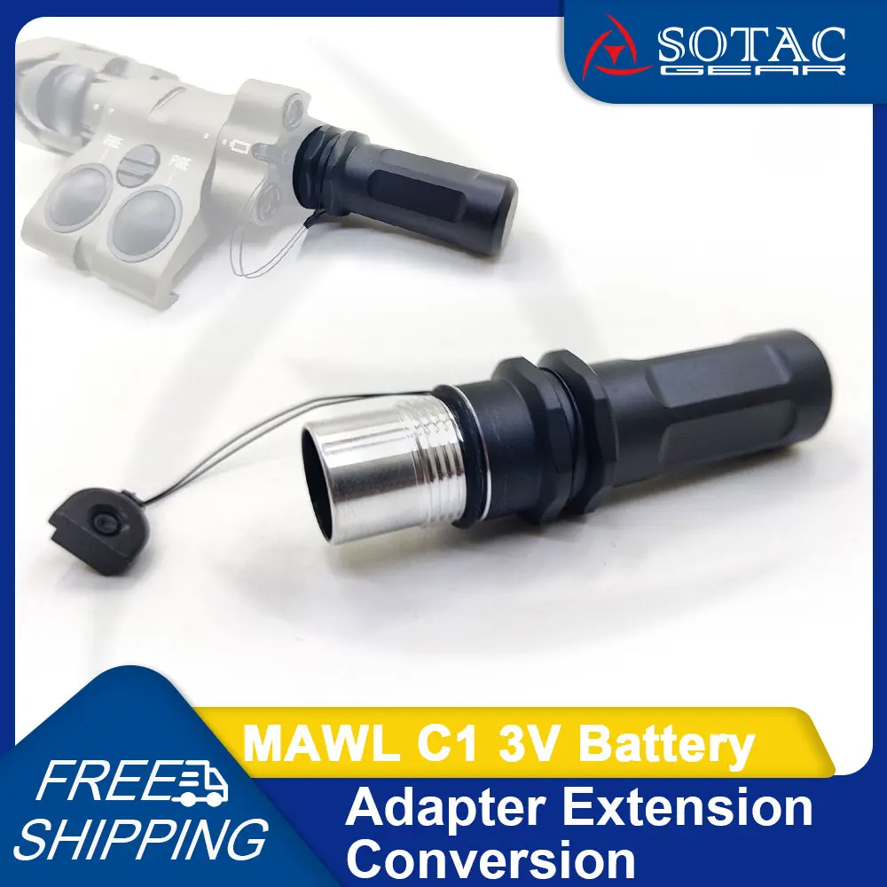 Weapon MAWL C1 Laser AA Battery Adapter Compartment Extension Conversion Hunting Tactical Accessories