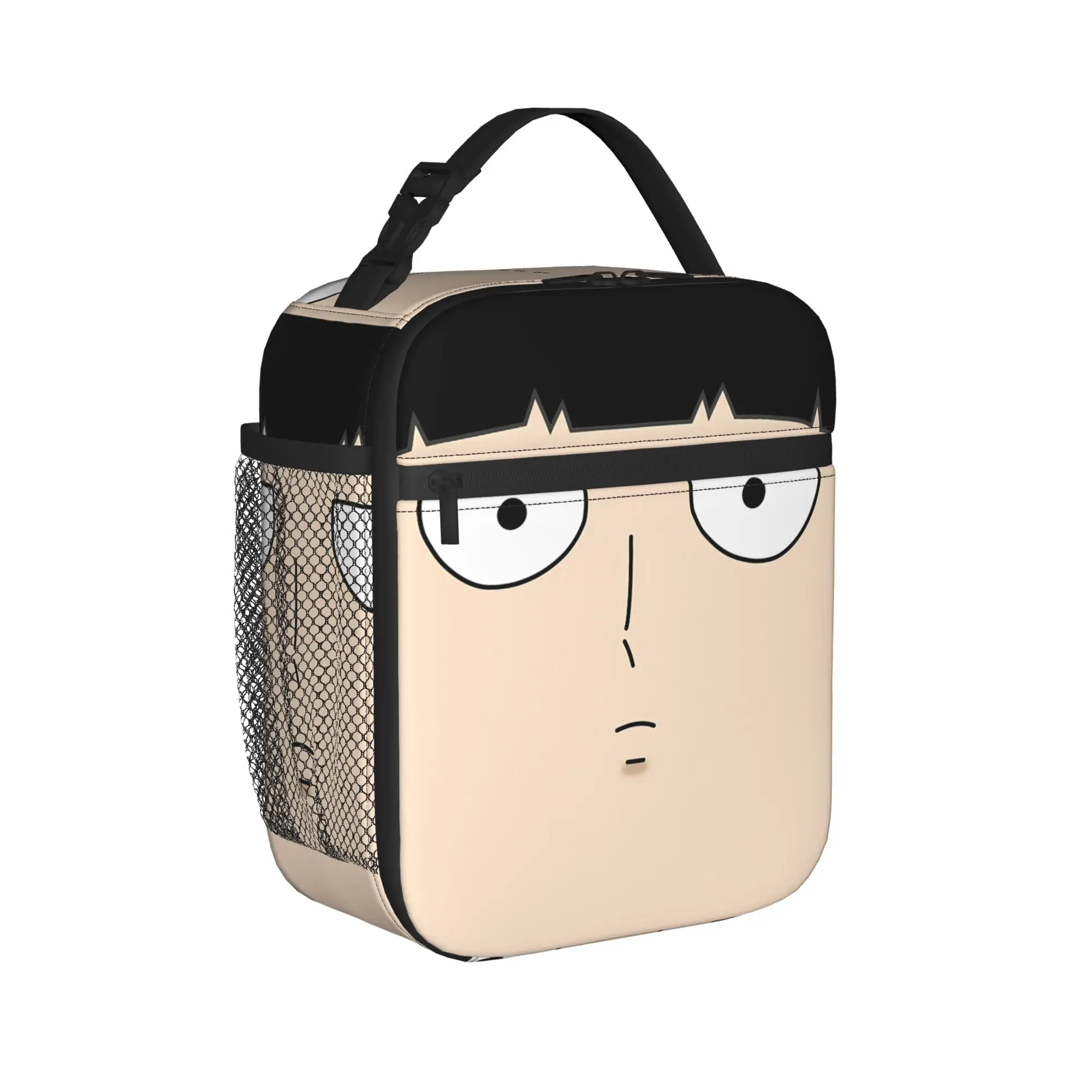 MOB PSYCHO 100 Lunch Bag  Kawaii Lunch Box For Child Outdoor Picnic Convenient Cooler Bag Oxford Print Thermal Lunch Bags