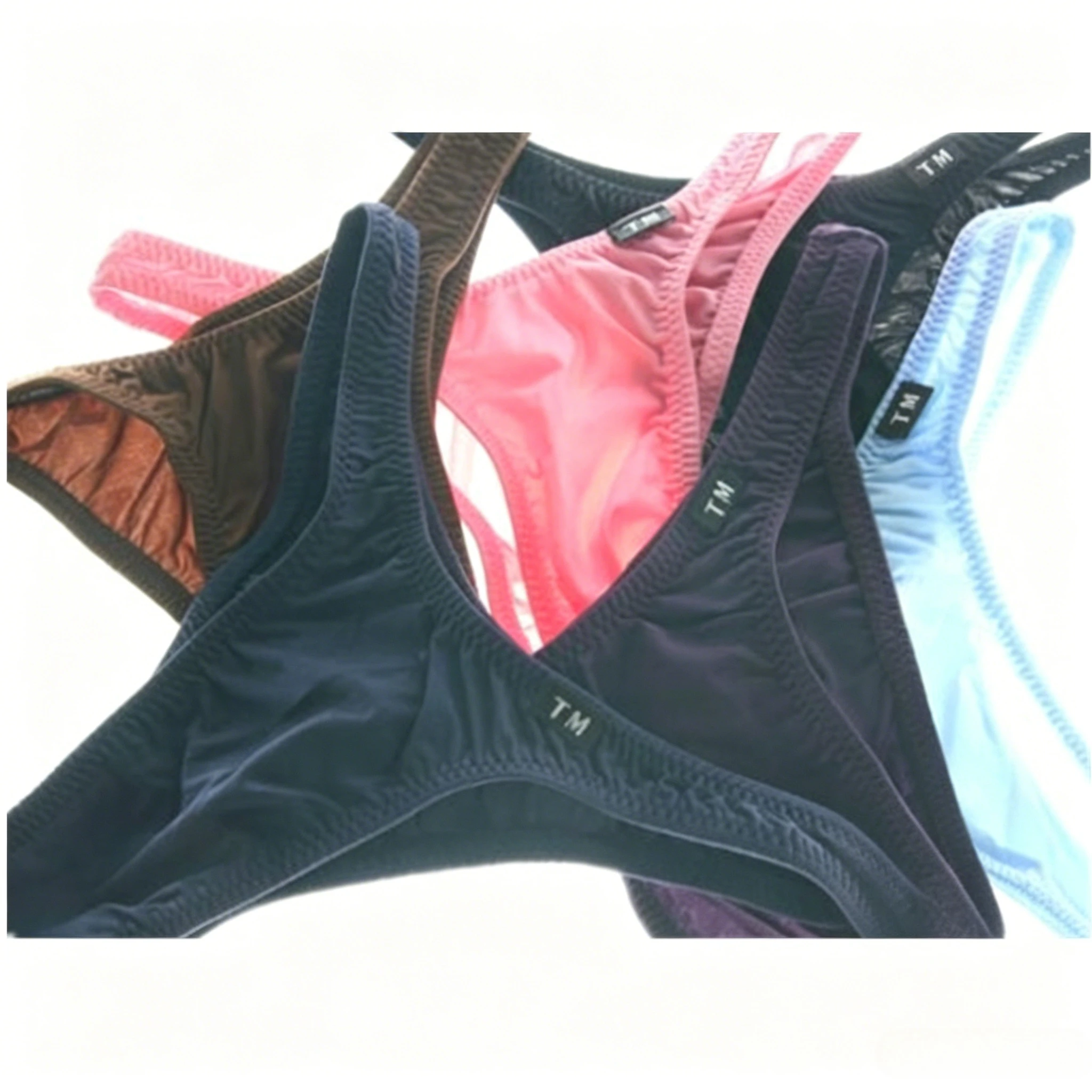 

Nylon Low Waist Bikini Briefs for Men Sexy High Cut Breathable Stretchy Underwear