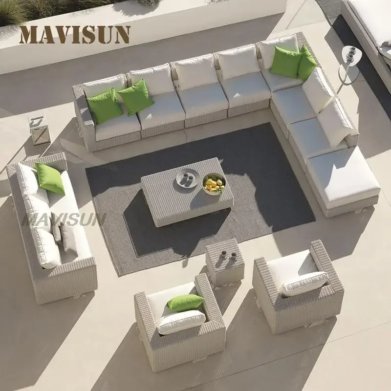 Latest Modern Couch For Three People Single Sofa With Coffee Table Patio Lounge Chairs  Courtyard Garden Furniture Combination