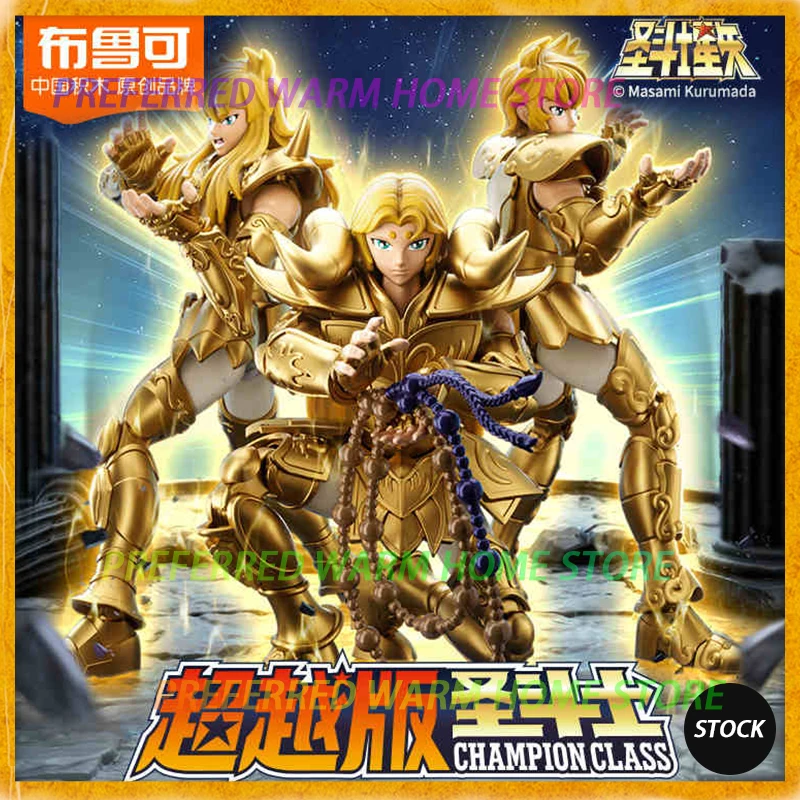 In Stock BLOKEES Saint Seiya Aries Mu Leo Aiolia Scorpius Milo Assembled Model Toys CLASSIC CLASS Bloks Group Gold Saint