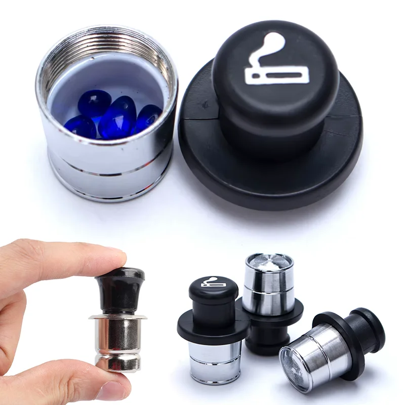 

Portable Secret Stash Car Cigarette Lighter Hide Disguise Safe Hollow Pill Box Private Storage Container Safe Hidden StorageCase