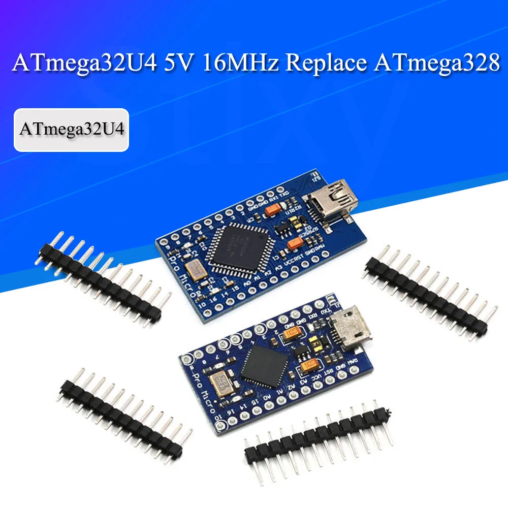 Pro Micro ATmega32U4 5V 16MHz Replace ATmega328 For arduino ATMega 32U4 Pro Mini With 2 Row Pin Header