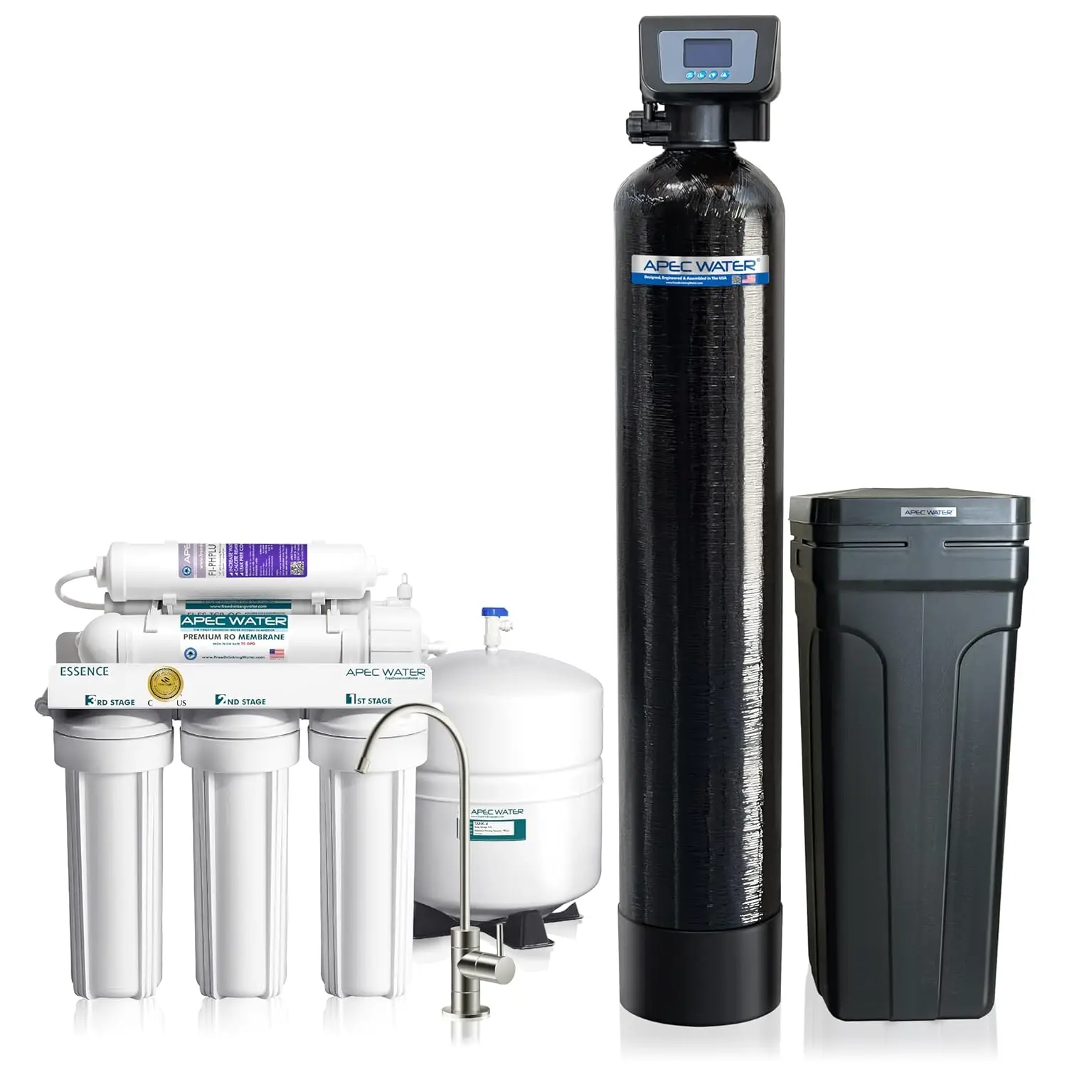 

Reverse Osmosis System + Water Softener Savings Bundle | Top Tier Alkaline Mineral System | Spa Quality Water Softener Grains