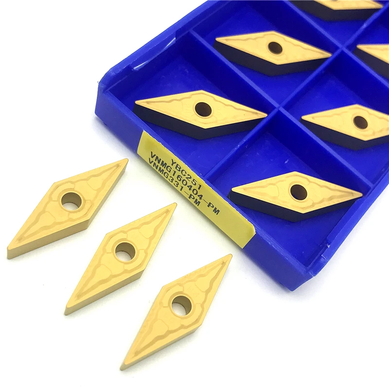 Zcc.ct Inserto in metallo duro VNMG160404 VNMG160408 VNMG160412-PM YBC251/YBC252 utensile per tornio lavorazione dell'acciaio Utensile per tornitura esterna