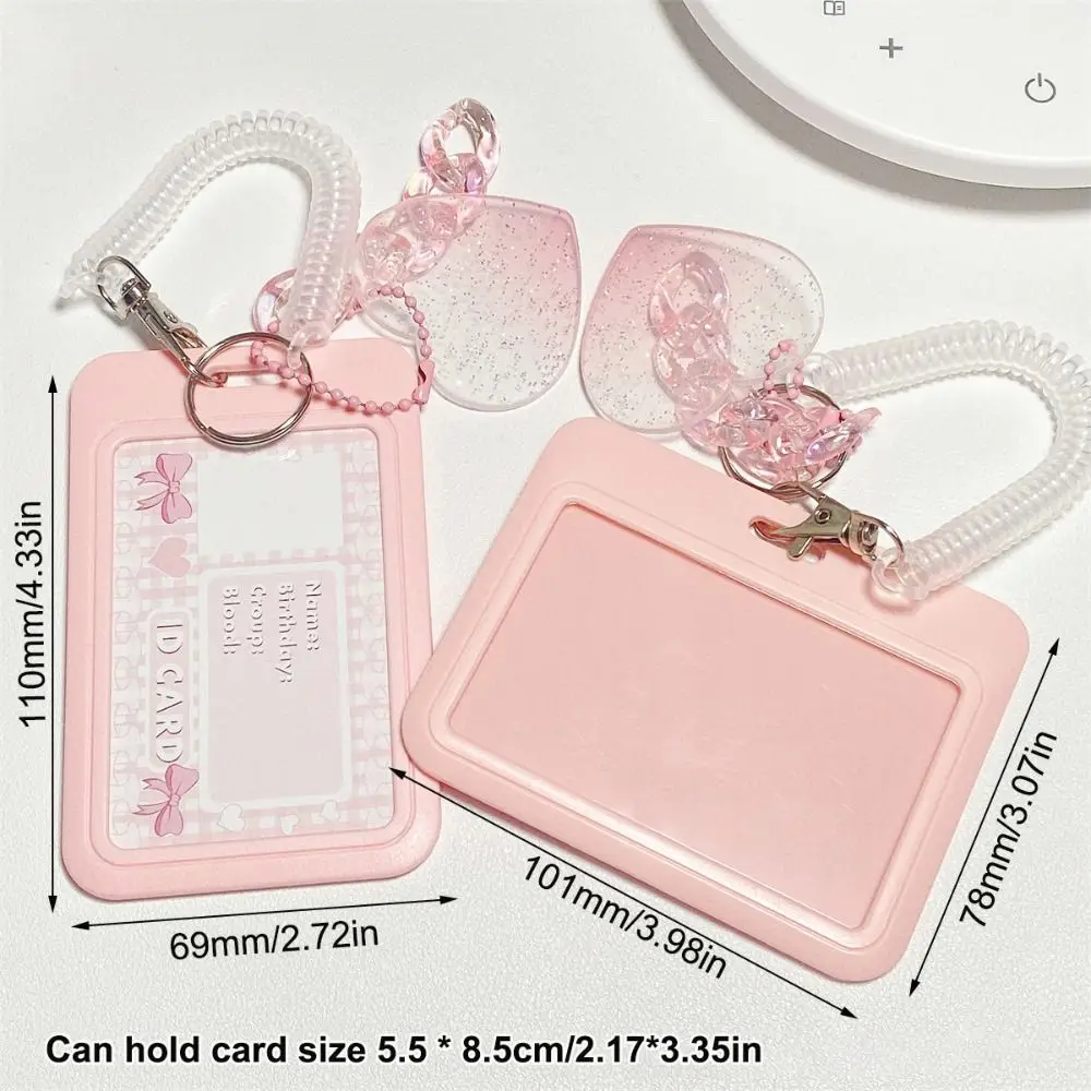New High Beauty Card Holder Vertical Flash Pink Credit Card Holders Love Gradient ID Card Holder Bus Student