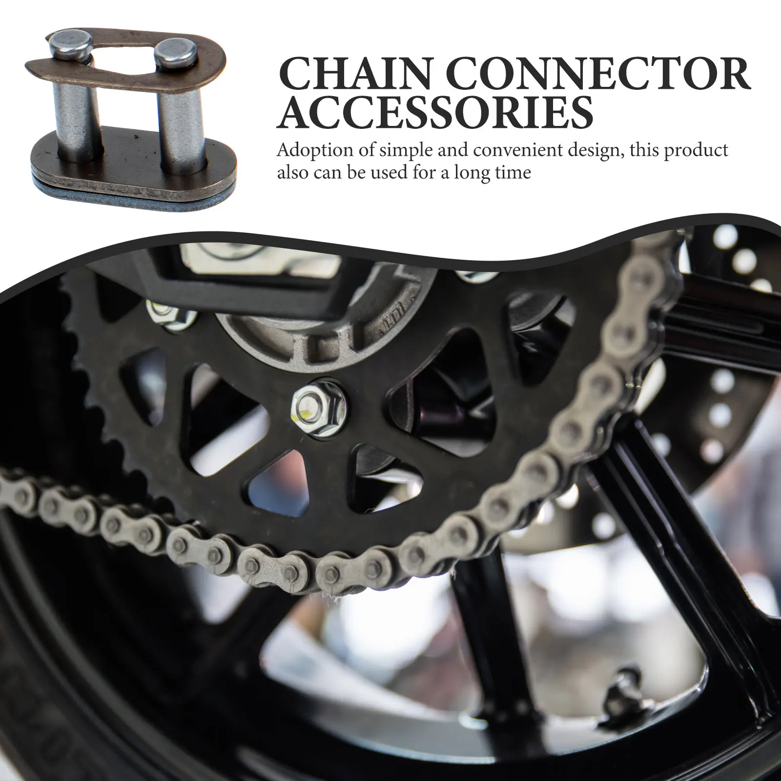 

20 Pcs Motorcycle Chain Accessories High Grade Material Durable Standard Roller Connecting Links Metal Chain Supplies Heavy Duty