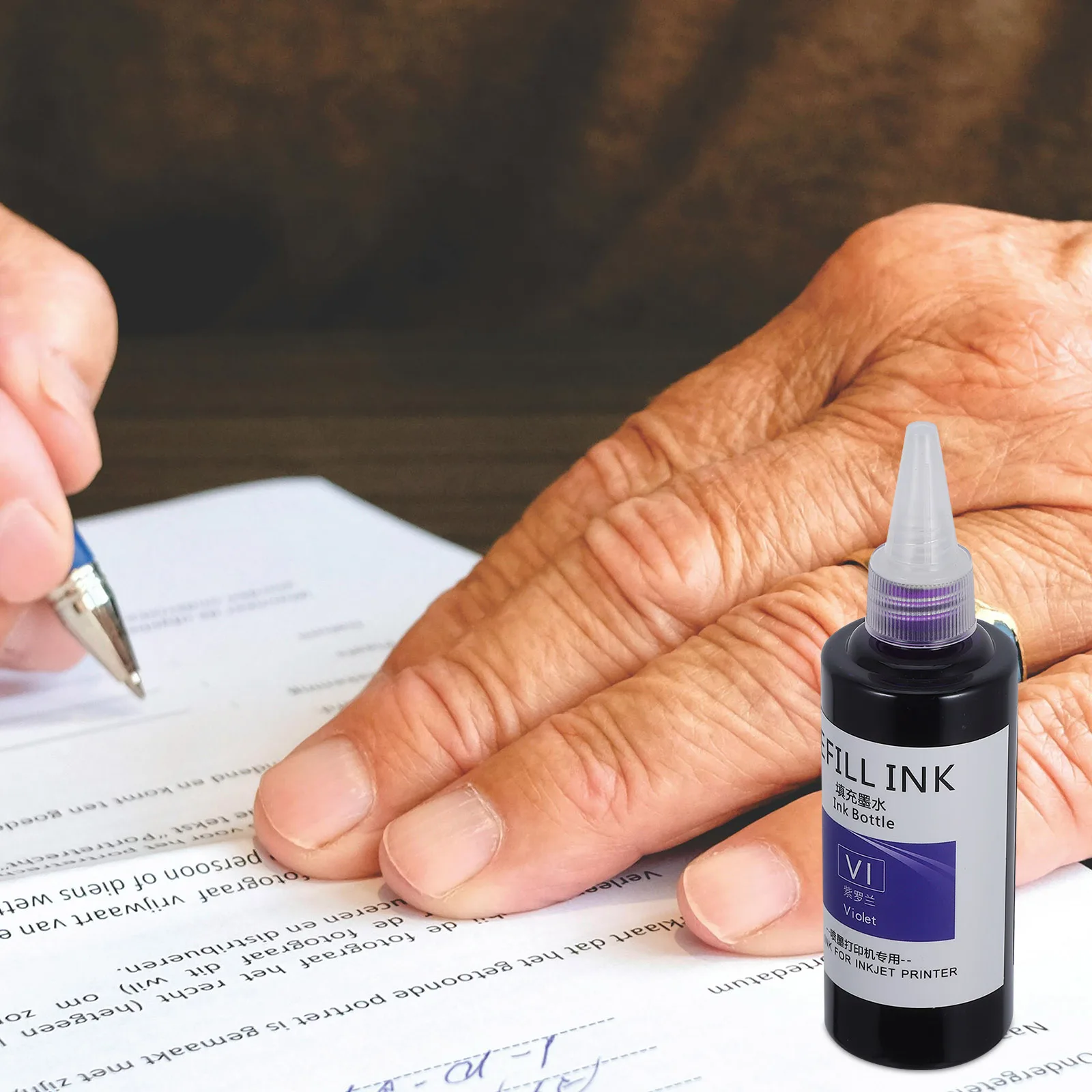 Stamp Refill Ink Trademark Lasting Non Fading for Automatic Self Inking Stamps Pad Fingerprint Red Vivid Name Date