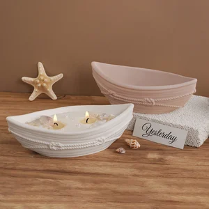 Perahu Lilin Mangkuk Cetakan Silikon DIY Lilin Kapal Nampan Jar Cangkir Plester Resin Beton Pot Bunga Cetakan Dekorasi Rumah 12 cetakan toples penjualan terbaik - №