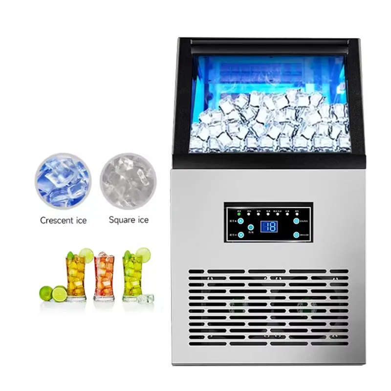 

30/40/50/60kg Ice Machine Commercial/Household Commercial Intelligent Automatic Ice Cube Making Machine