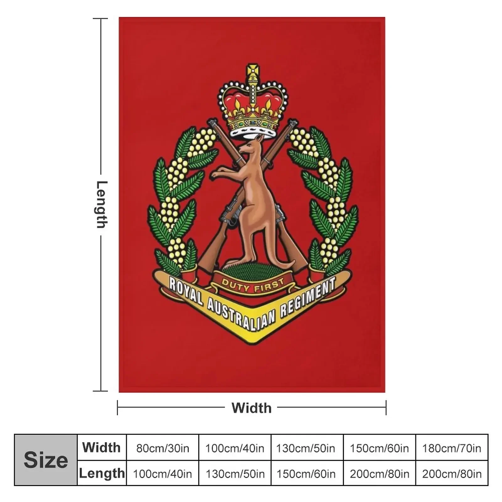 ROYAL AUSTRALIAN REGIMENT Throw Blanket Thins Weighted Blankets