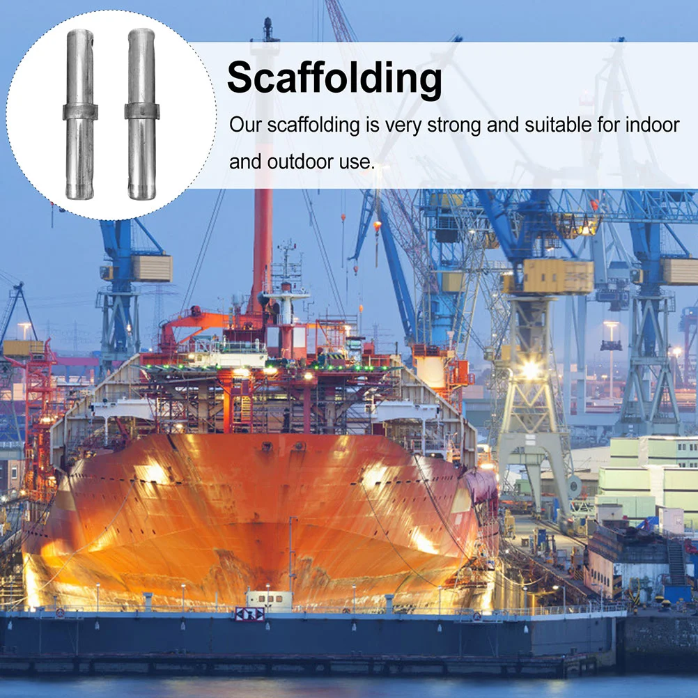 2 Pcs Scaffolding Accessories Coupling Pin with Collar Locking Pins Part Insert for Spring Retainer Accessory Equipment