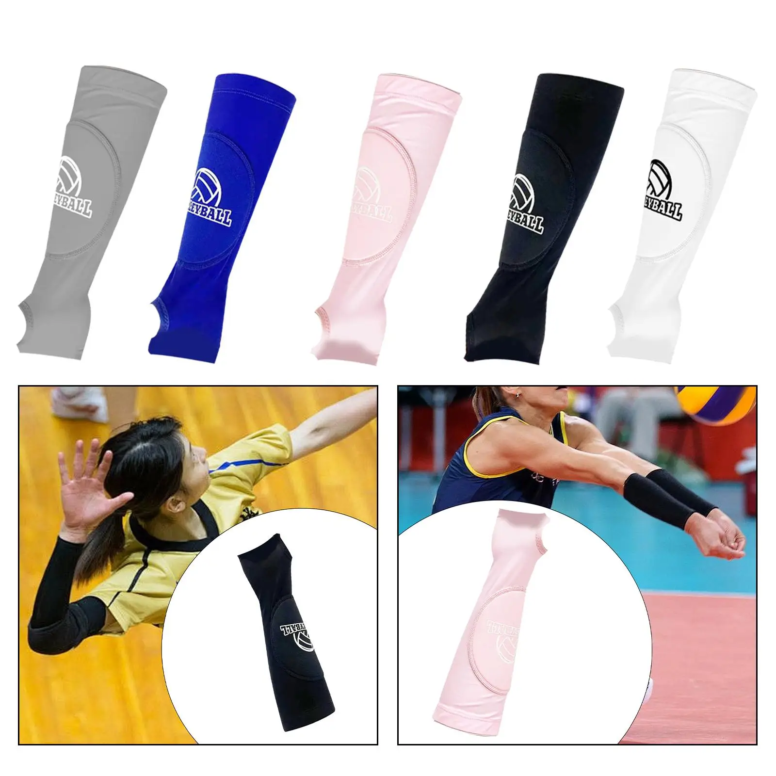 2Pcs Volleyball Arm Sleeve Gloves Baseball Armcuff Arm Sleeve Training Sleeve