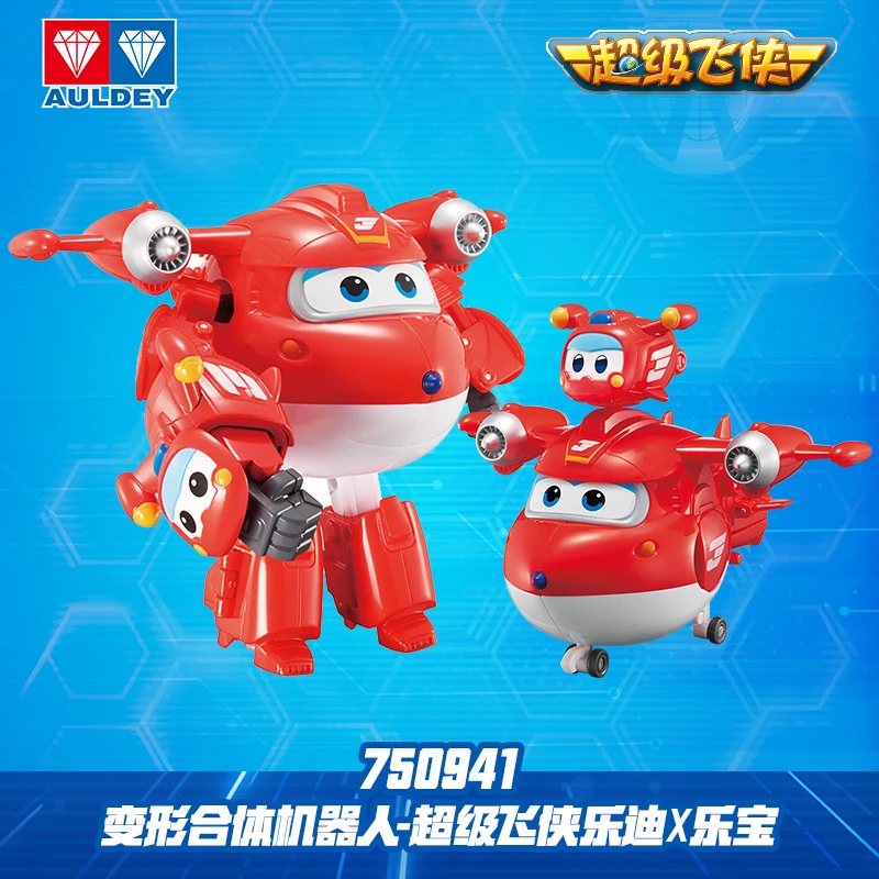 Auldey Original Super Wings Toy – Jett Donnie großes Fahrzeug Super Robot Equipment Mecha Set für Jungen, Weihnachtsgeschenk, Modellornamente