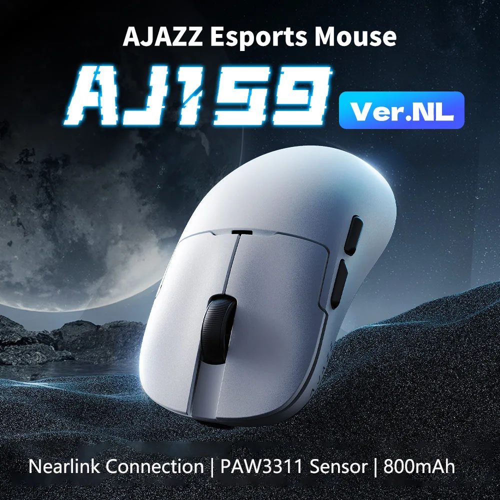 AJAZZ AJ159 NL souris de jeu sans fil Bluetooth 2.4G récepteur PAW3311 capteur édition longue Endurance adapté au bureau de jeu