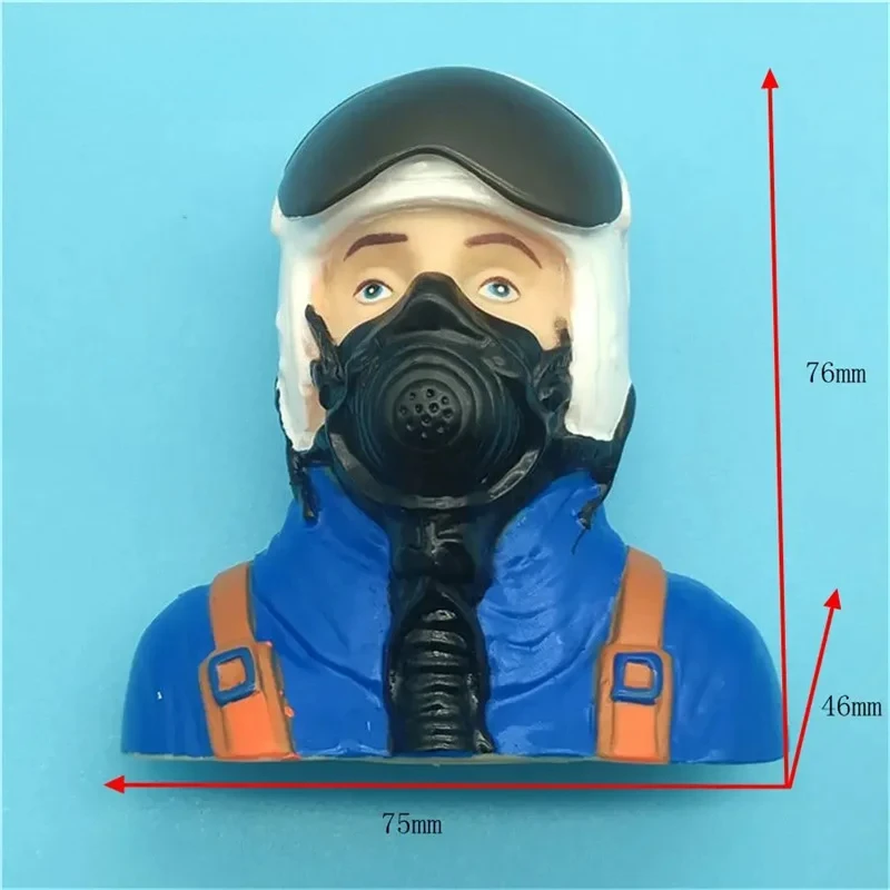 XFlight 1 Pc 1/6 Scale Pilots Figures Toy Model Pilot With Gas Mask For RC Plane Accessories Hobby Color Blue