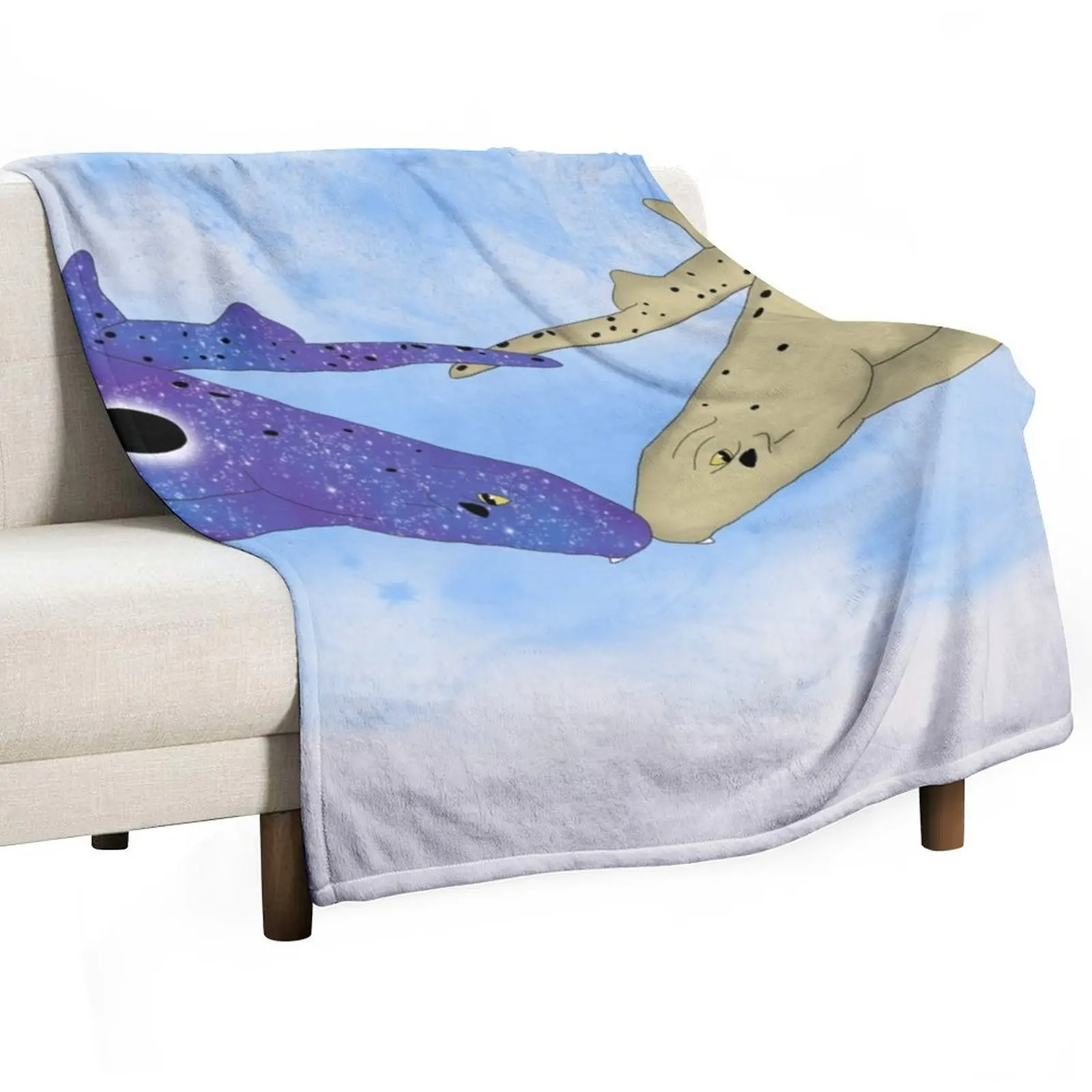 Epaulette Shark Love Throw Blanket For Decorative Sofa Large Thermal manga sofa bed Blankets For Sofas Blankets