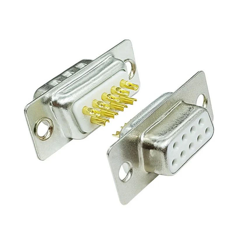 

DB9 Female Male PCB Mount serial port Connector Solder Type D-Sub RS232 COM CONNECTORS 9pin socket 9p Adapter FOR PCB