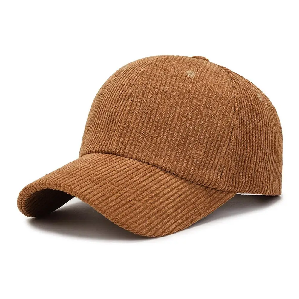 Spring Autumn Corduroy Baseball Cap Unisex Vintage Baseball Hat for Women Men Cap Outdoor Adjustable Hip Hop Sports Basebal U9K2