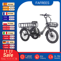 FAFREES F20 Mate Electric Tricycle 500W 48V/18.2Ah 25km/h Max Speed, 110km Max Range, Hydraulic Brakes Step-thru Foldable Frame