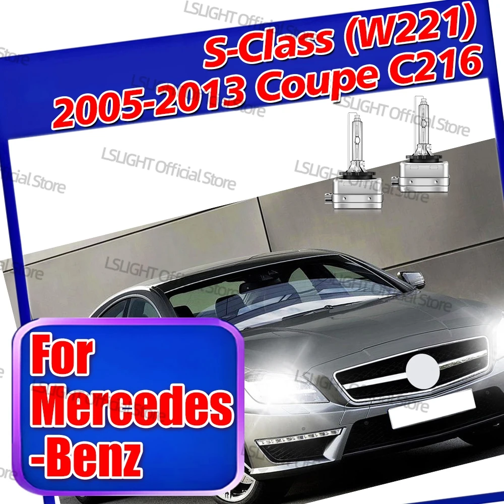 

2x For Mercedes-Benz S-Class W221 2005-2013 Coupe C216 HID Xenon Head Lamps DC 12V 35W Bulbs 6000K 8000K 10000K D1S D1 Plug&Play