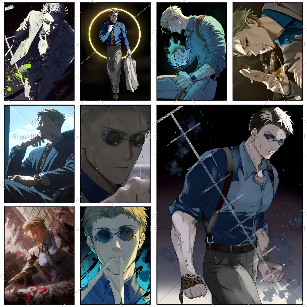 1PC Anime Jujutsu Kaisen Nanami Poster Self-adhesive Art Waterproof Paper Sticker Coffee House Bar Room Wall Decor