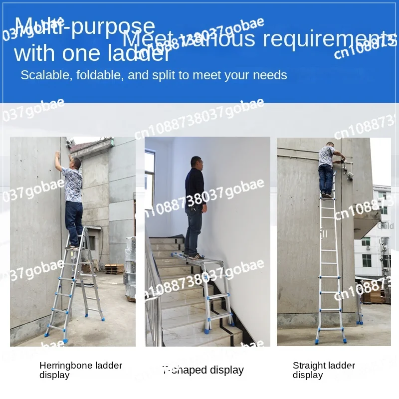 Wyj multifunctional folding staircase engineering ladder frame ladder for household use