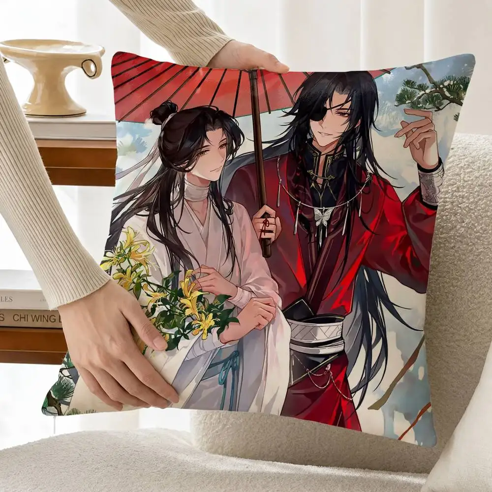 Xie Lian Hua Cheng Heaven Officials Blessing Custom Double Sided Print Square Pillow Cushion Cover