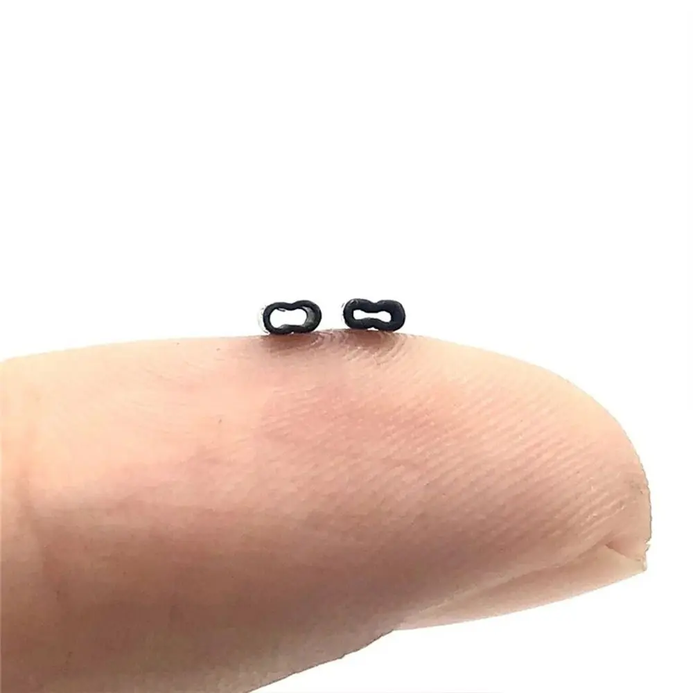 Tube de sertissage de fil de pêche à double naren carbone, accessoires de connecteur à sertir, 0.6mm, 0.7mm, 50 pièces