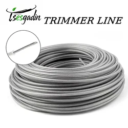 TSES 2mm~3mm Steel Trimmer Line Steel Weed Eater Line Heavy Duty Wire Trimmer Line Durable Steel Strimmer Line