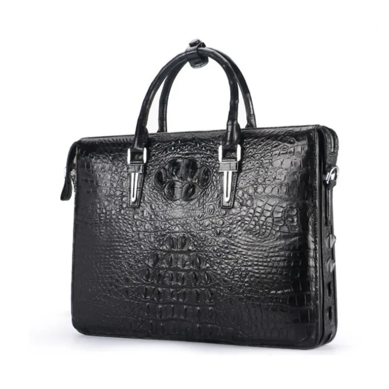 hujingsha New crocodile skin men bag handbag  business crossbody  single shoulder men briefcase